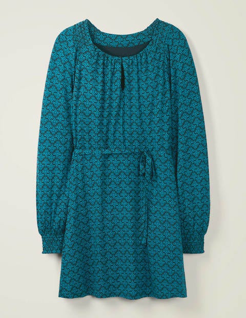 Clementine Jersey Tunic - Midnight Garden, Poppyseed Bud Clementine Jersey Tunic - Midnight Garden, Poppyseed Bud