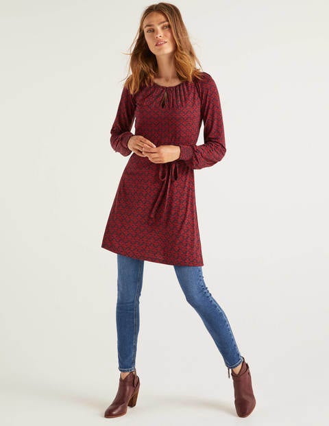 Clementine Jersey Tunic - Navy/Red, Poppyseed Bud Clementine Jersey Tunic - Navy/Red, Poppyseed Bud
