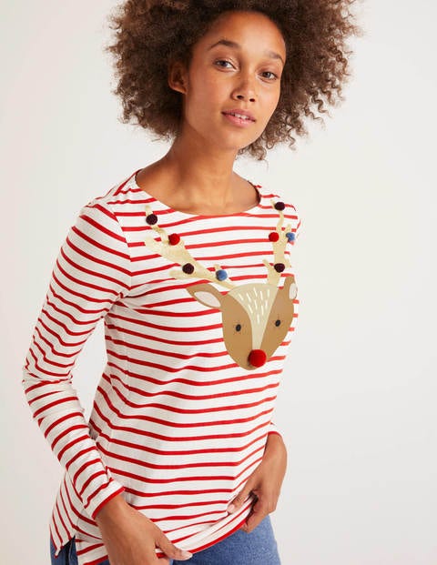 Christmas Breton - Ivory/Red Reindeer Christmas Breton - Ivory/Red Reindeer