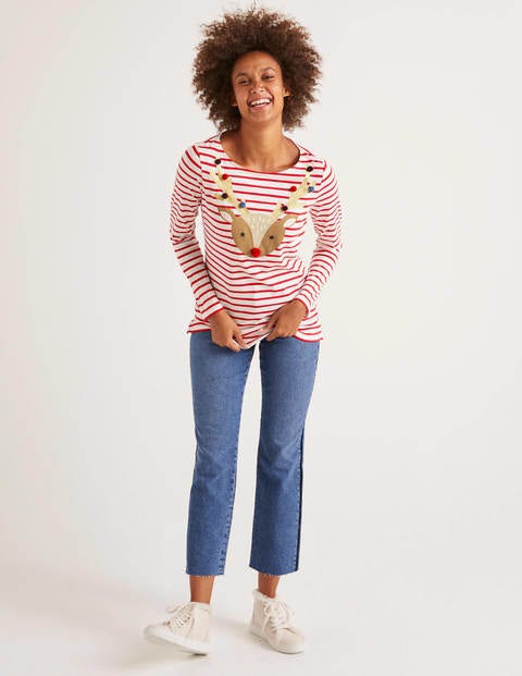 Christmas Breton - Ivory/Red Reindeer Christmas Breton - Ivory/Red Reindeer