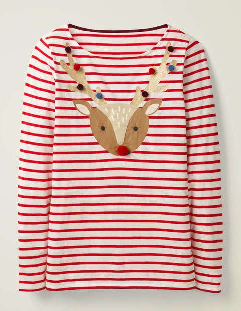 Christmas Breton - Ivory/Red Reindeer Christmas Breton - Ivory/Red Reindeer