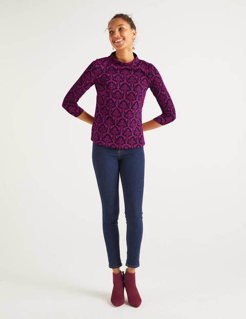 Victoria Jacquard-Oberteil - Englische Beere, Mohnknospe Victoria Jacquard-Oberteil - Englische Beere, Mohnknospe