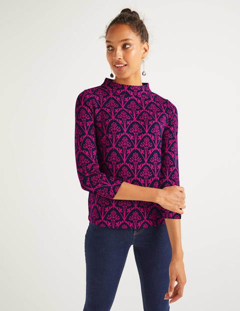 Victoria Jacquard-Oberteil - Englische Beere, Mohnknospe Victoria Jacquard-Oberteil - Englische Beere, Mohnknospe