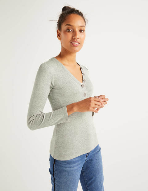 Ida Jersey Top - Grey Marl Ida Jersey Top - Grey Marl