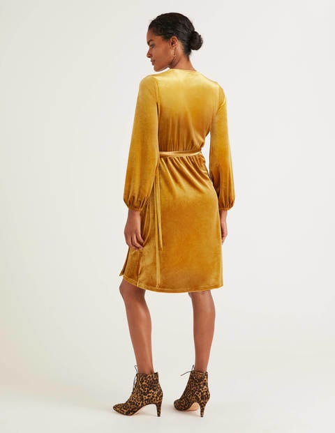 Ellie Velvet Wrap Dress - Trumpet Ellie Velvet Wrap Dress - Trumpet
