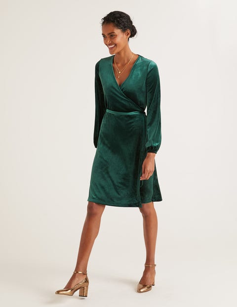 Ellie Velvet Wrap Dress - Midnight Garden Ellie Velvet Wrap Dress - Midnight Garden