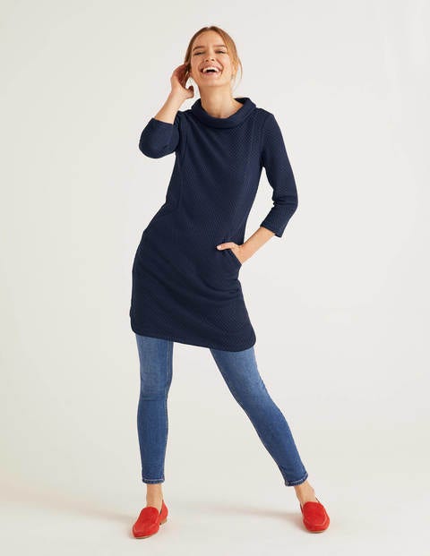 Andrea Jacquard Tunic - Navy Andrea Jacquard Tunic - Navy