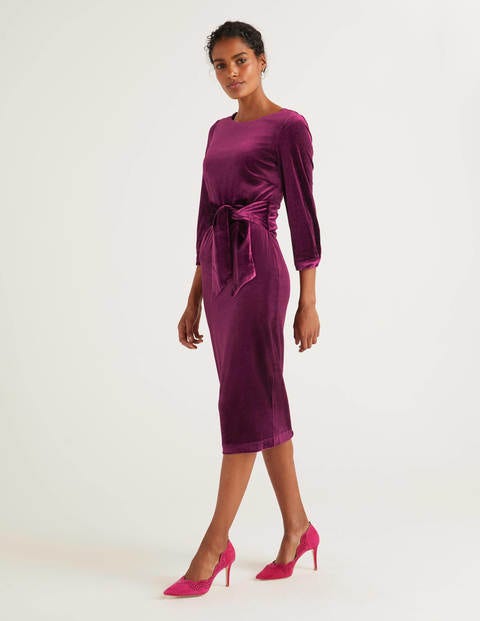 Julianna Velvet Dress - Beetroot Julianna Velvet Dress - Beetroot