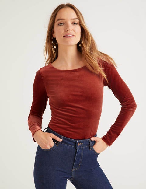 Suki Velvet Top - Conker Suki Velvet Top - Conker