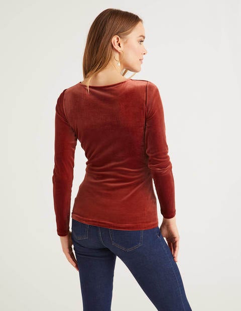 Suki Velvet Top - Conker Suki Velvet Top - Conker