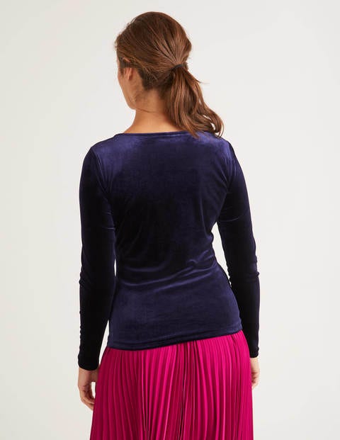 Suki Velvet Top - Navy Suki Velvet Top - Navy