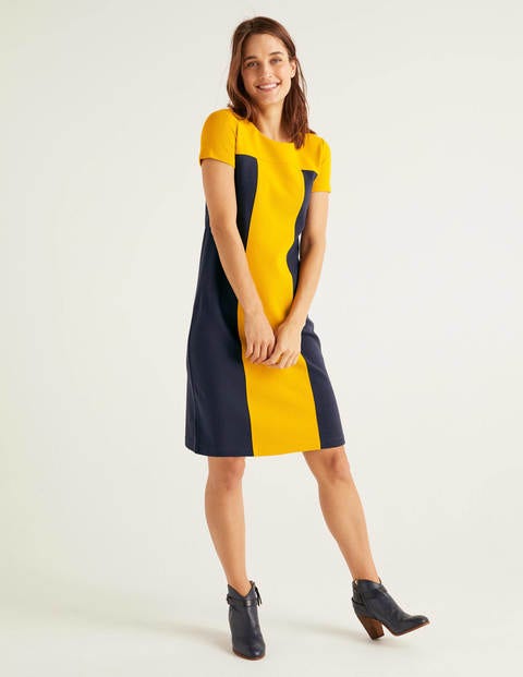 Lizzie Ottoman Dress - Tuscan Sun / Navy Lizzie Ottoman Dress - Tuscan Sun / Navy