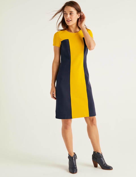 Lizzie Ottoman Dress - Tuscan Sun / Navy Lizzie Ottoman Dress - Tuscan Sun / Navy