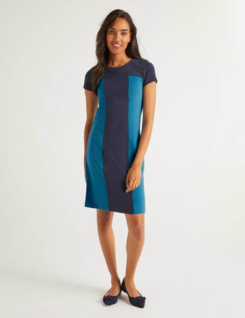 Lizzie Ottoman Dress - Navy / Aegean Blue Lizzie Ottoman Dress - Navy / Aegean Blue