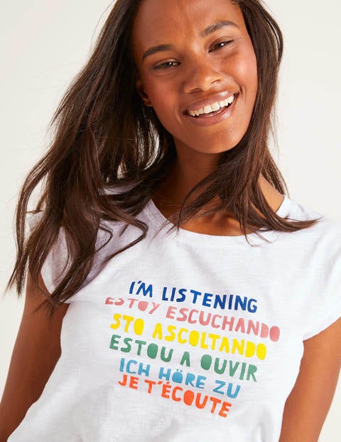 I'm Listening Charity T-Shirt - I'm Listening, Weiß I'm Listening Charity T-Shirt - I'm Listening, Weiß