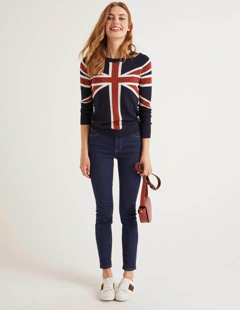 Estella Sweater - Navy Bronze Union jack Estella Sweater - Navy Bronze Union jack