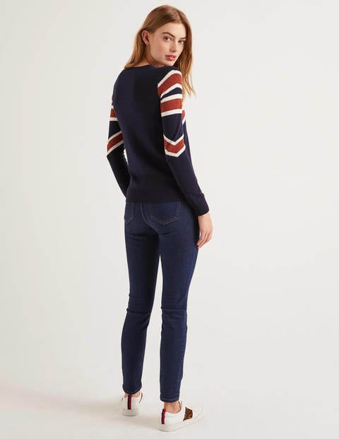 Estella Sweater - Navy Bronze Union jack Estella Sweater - Navy Bronze Union jack