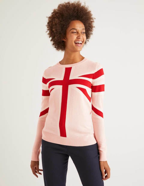 Estella Sweater - Chalky pink Union jack Estella Sweater - Chalky pink Union jack
