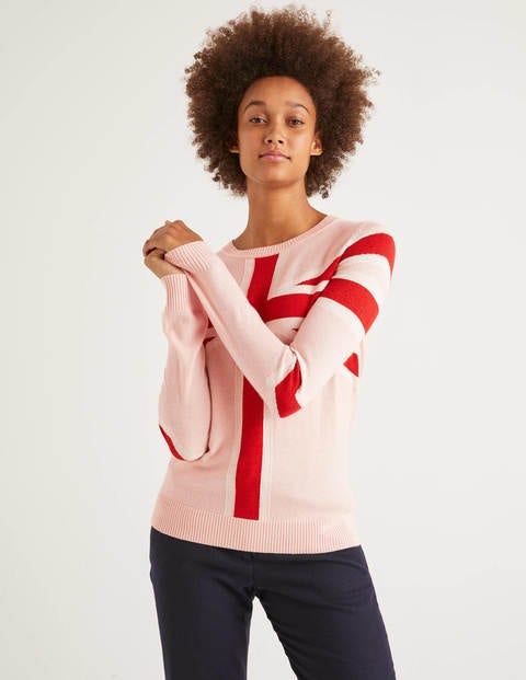 Estella Sweater - Chalky pink Union jack Estella Sweater - Chalky pink Union jack