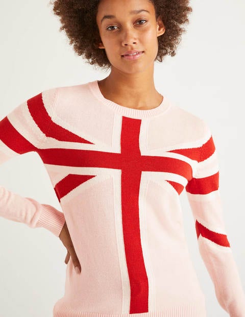 Estella Sweater - Chalky pink Union jack Estella Sweater - Chalky pink Union jack