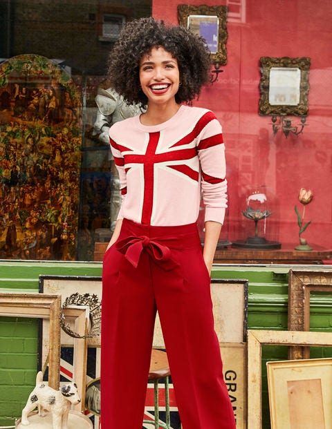Estella Sweater - Chalky pink Union jack Estella Sweater - Chalky pink Union jack