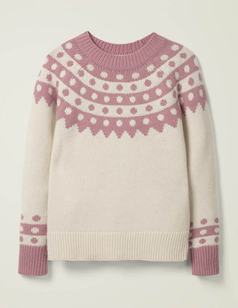 Rhea Fair-Isle-Pullover - Naturweiß Rhea Fair-Isle-Pullover - Naturweiß