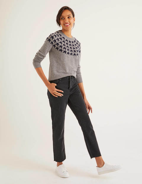 Zoe Fair-Isle-Pullover - Grau Melange Zoe Fair-Isle-Pullover - Grau Melange