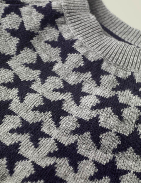 Zoe Fair-Isle-Pullover - Grau Melange Zoe Fair-Isle-Pullover - Grau Melange