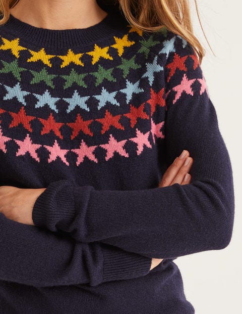 Zoe Fair Isle Jumper - Navy/Multi Star Zoe Fair Isle Jumper - Navy/Multi Star