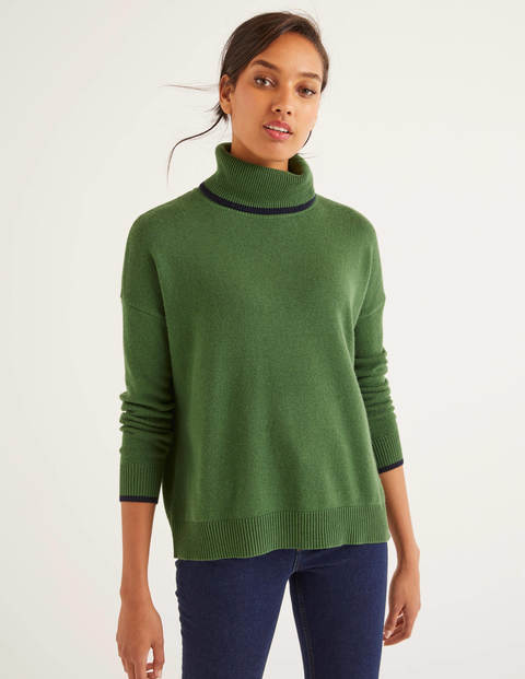 Cora Roll Neck Jumper - Broad Bean Cora Roll Neck Jumper - Broad Bean