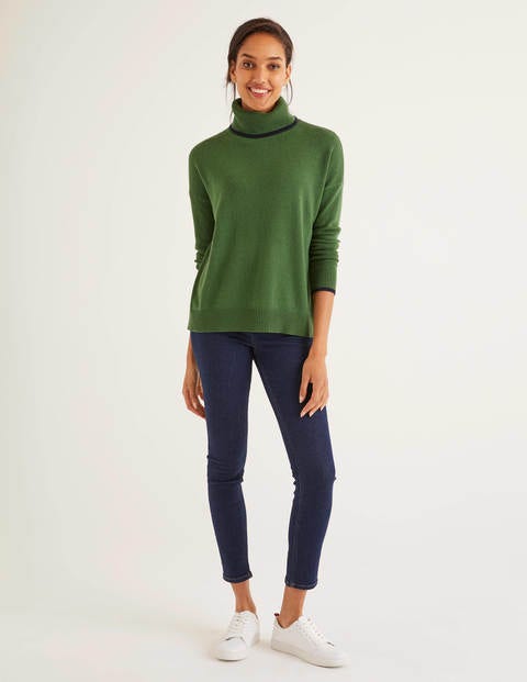 Cora Roll Neck Jumper - Broad Bean Cora Roll Neck Jumper - Broad Bean