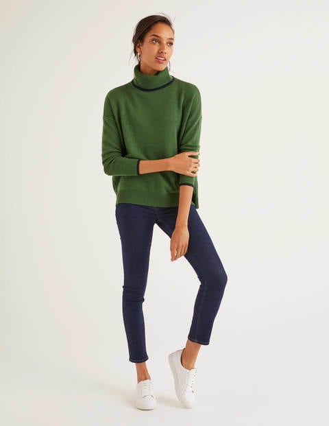 Cora Roll Neck Jumper - Broad Bean Cora Roll Neck Jumper - Broad Bean