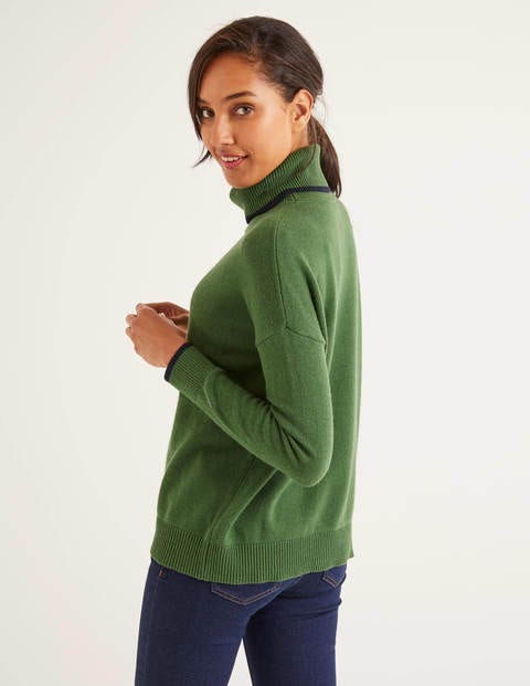 Cora Roll Neck Jumper - Broad Bean Cora Roll Neck Jumper - Broad Bean