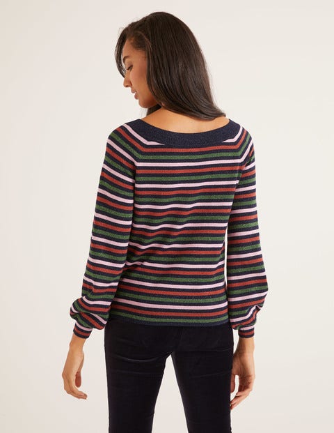 Mabel Jumper - Navy Sparkle Multi Stripe Mabel Jumper - Navy Sparkle Multi Stripe