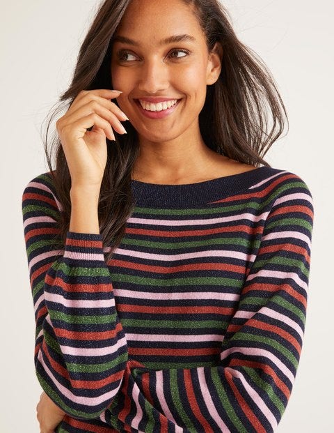 Mabel Jumper - Navy Sparkle Multi Stripe Mabel Jumper - Navy Sparkle Multi Stripe