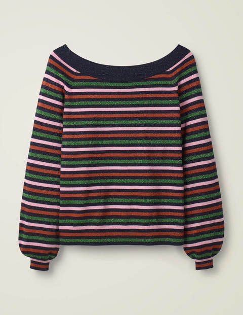 Mabel Jumper - Navy Sparkle Multi Stripe Mabel Jumper - Navy Sparkle Multi Stripe