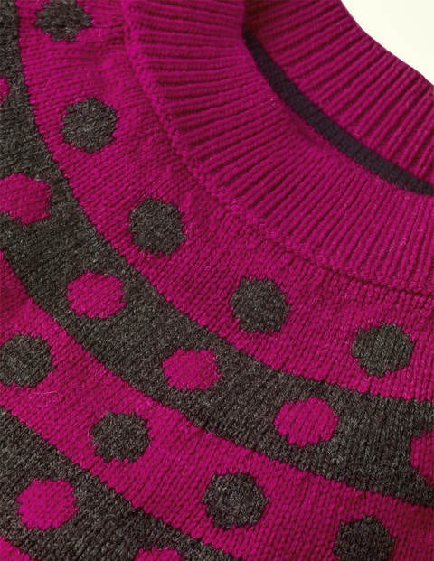 Rhea Fair Isle Dress - Charcoal Melange/Vibrant Plum Rhea Fair Isle Dress - Charcoal Melange/Vibrant Plum
