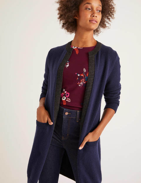 Rosamund Cardigan - Navy/Charcoal Melange Rosamund Cardigan - Navy/Charcoal Melange