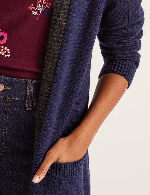 Rosamund Cardigan - Navy/Charcoal Melange Rosamund Cardigan - Navy/Charcoal Melange