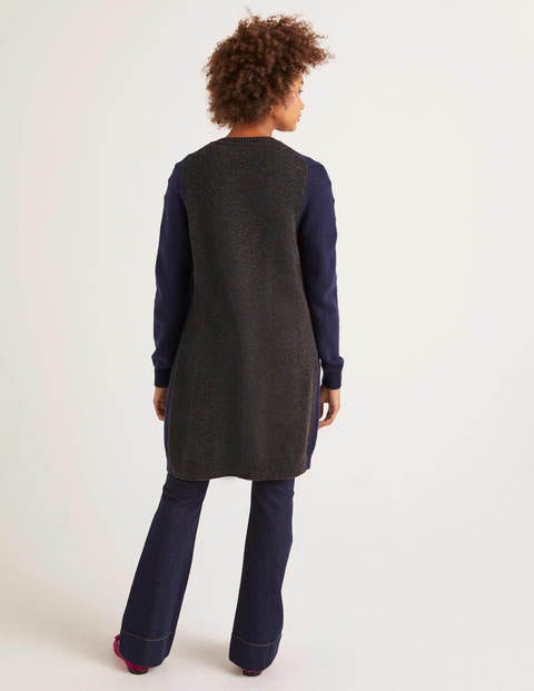 Rosamund Cardigan - Navy/Charcoal Melange Rosamund Cardigan - Navy/Charcoal Melange