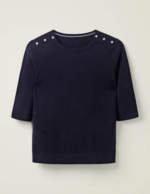 Betty Jewelled Jumper - Navy Betty Jewelled Jumper - Navy