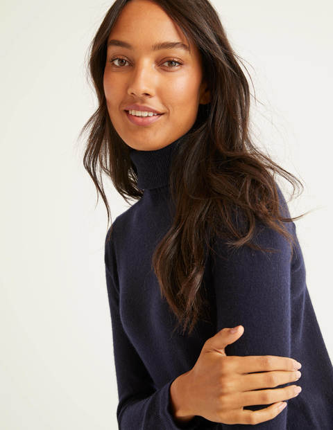 Cashmere Roll Neck - Navy Cashmere Roll Neck - Navy