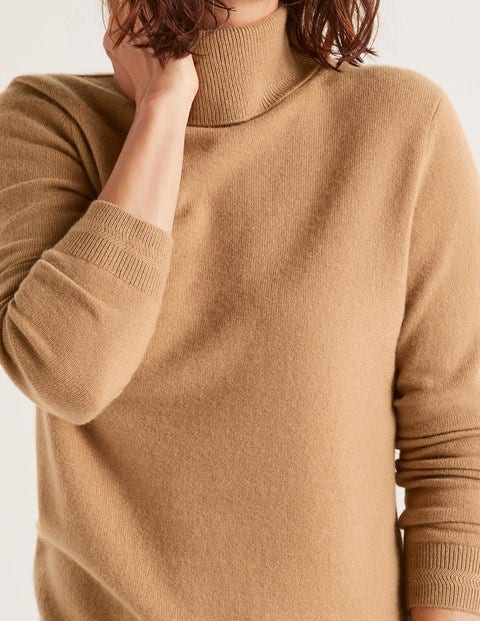 Pull Col Roulé En Cachemire - Camel chiné Pull Col Roulé En Cachemire - Camel chiné