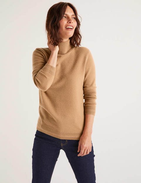 Pull Col Roulé En Cachemire - Camel chiné Pull Col Roulé En Cachemire - Camel chiné