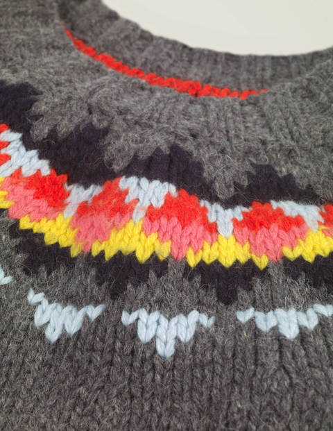 Cordelia Fair Isle Sweater - Charcoal Melange Cordelia Fair Isle Sweater - Charcoal Melange