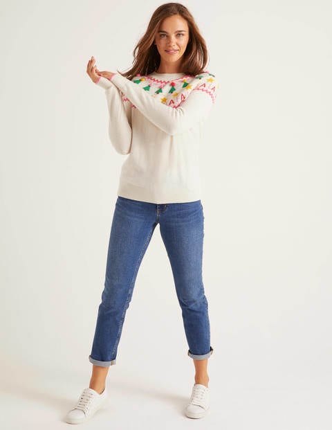 Festive Fair Isle Sweater - Ivory Festive Fair Isle Sweater - Ivory