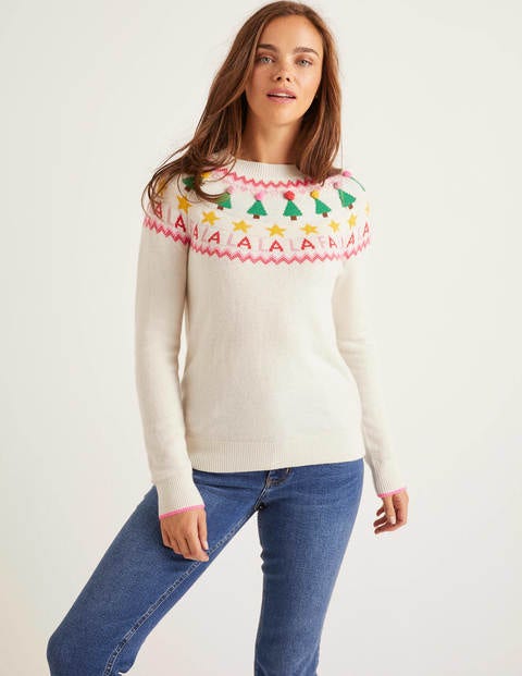 Festive Fair Isle Sweater - Ivory Festive Fair Isle Sweater - Ivory