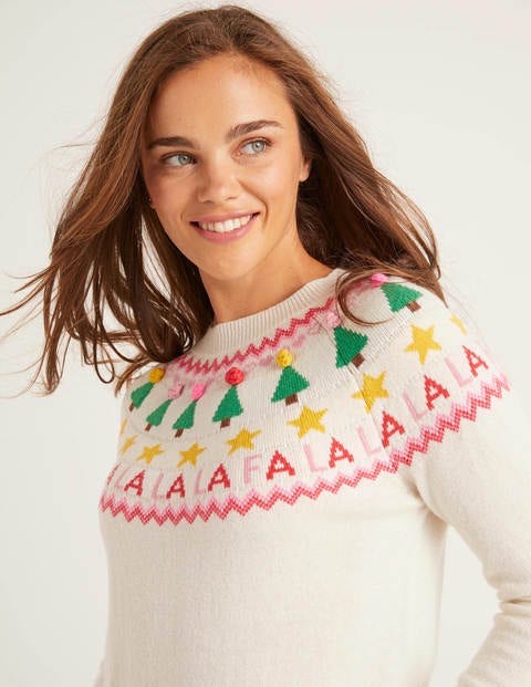 Festive Fair Isle Sweater - Ivory Festive Fair Isle Sweater - Ivory