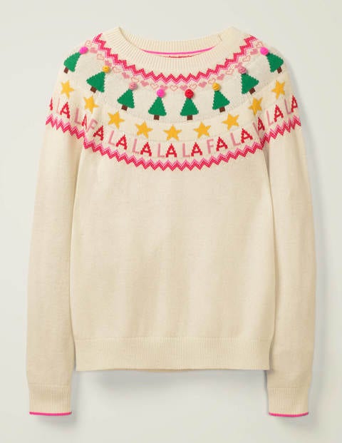 Festive Fair Isle Sweater - Ivory Festive Fair Isle Sweater - Ivory
