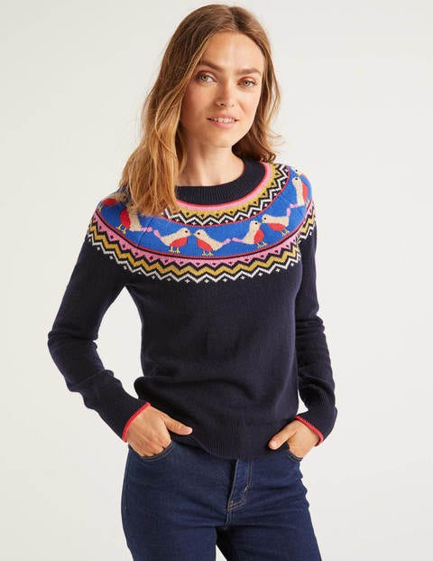 Festive Fair Isle Sweater - Navy Festive Fair Isle Sweater - Navy